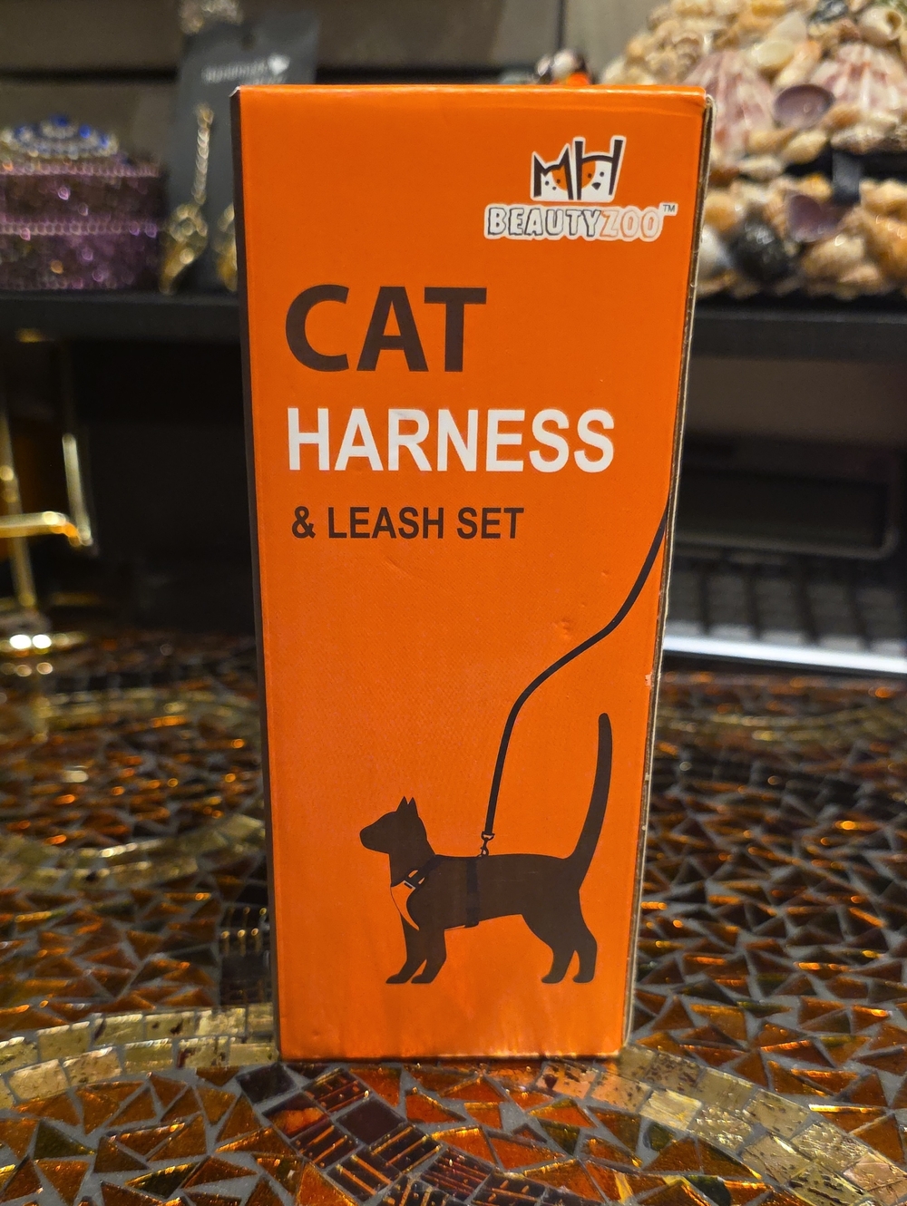 Orange Cat Harness & Leash Set - Adjustable Visibility Harness
